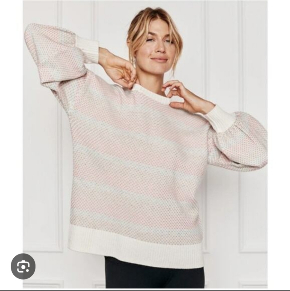 Summersalt The Coziest Cashmere Blend Soft Stripe Sweater Wool